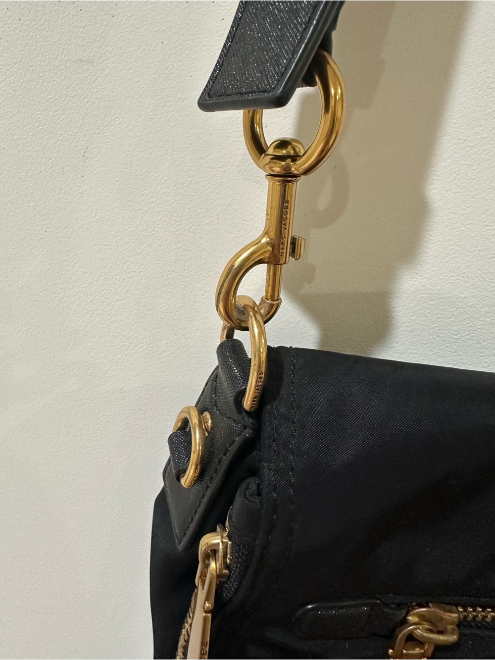 Marc Jacobs Black Nylon Crossbody Bag | Gold Hardware | EUC - Picture 3 of 6